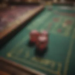 Exciting online craps game interface displaying vibrant graphics.