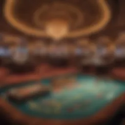 Luxurious casino setup aboard a Carnival Cruise ship