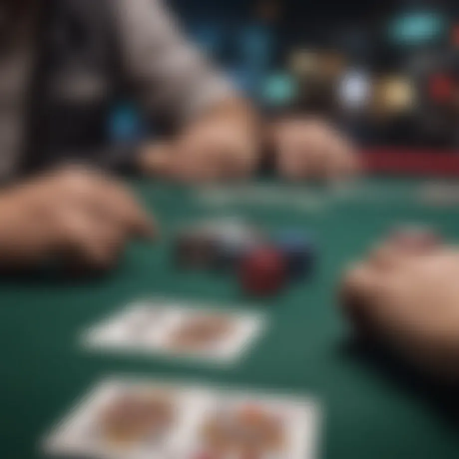 An intricate layout of an online poker platform showcasing various game types and features