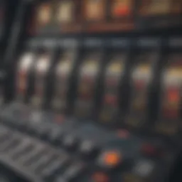 Detailed view of a progressive slot machine interface