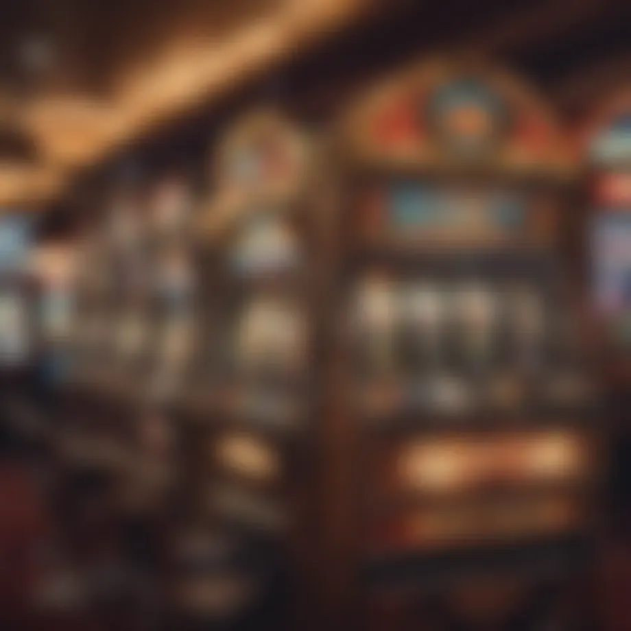 Classic slot machine in a vintage Vegas casino