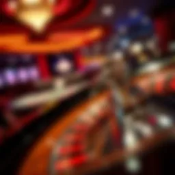 A captivating roulette wheel in motion at Red Dog Casino