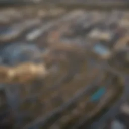 Aerial view of Bossier City casinos