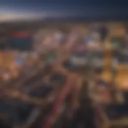 Panoramic view of the Las Vegas Strip showcasing Resorts World Las Vegas