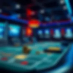 An immersive display of a fish table game interface