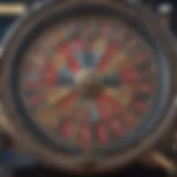 Visual representation of the Wheel of Fortune slot machine game in action