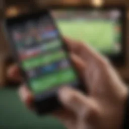 User navigating a sports betting app on a smartphone