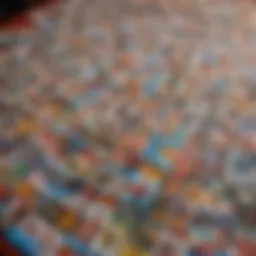 An assortment of colorful scratch-off lottery tickets displayed on a table